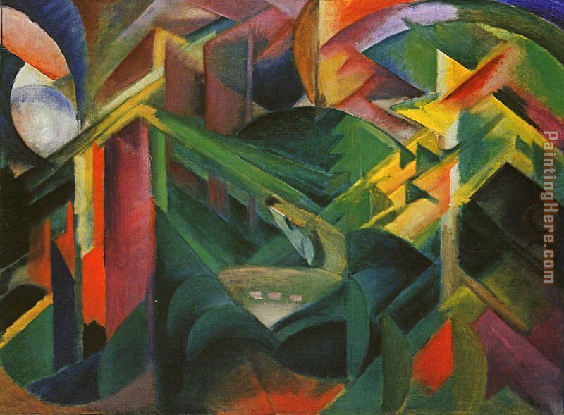 Franz Marc Deer in a Monastery Garden